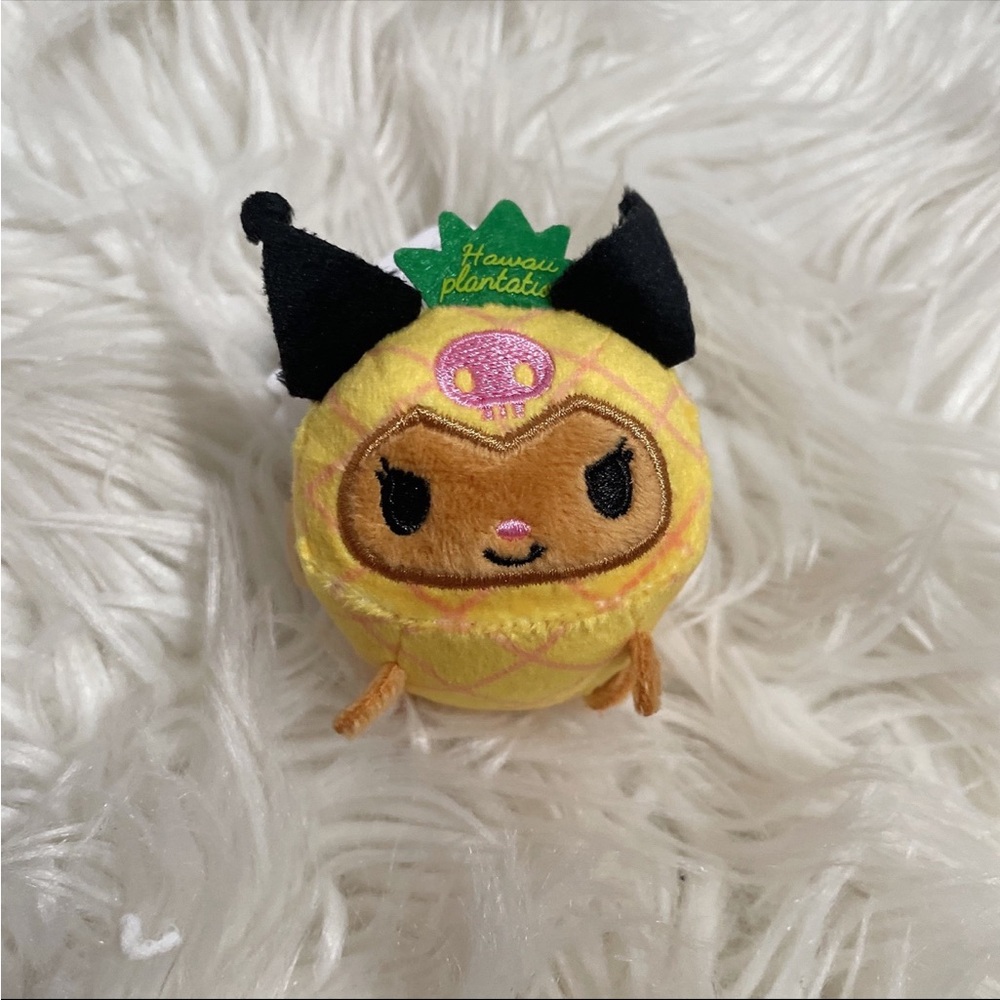 Kuromi mini dole plantation pineapple 3” plush bag charm Hawaii sanrio